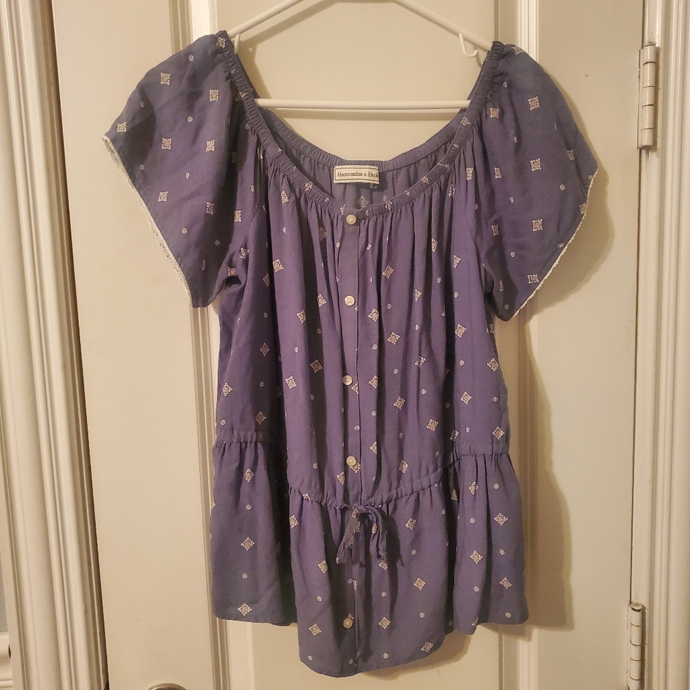 Abercrombie & Fitch Blue Boho Top
